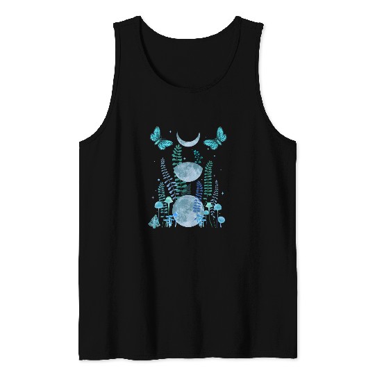 Fairy Grunge Fairycore Aesthetic Goth Luna Moth Mushroom 1 Tank Tops