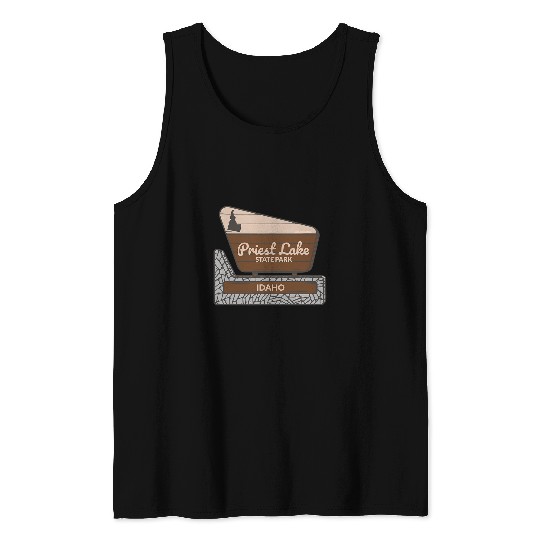 Priest Lake State Park Idaho Welcome Sign Vacation Tank Tops