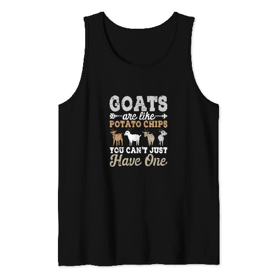 Goats Lover Are Like Potato Chips Goats Whisperer Keeper Farmer Tank Tops