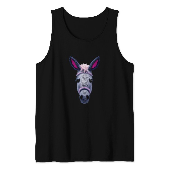 Donkey made of wool design Tank Tops