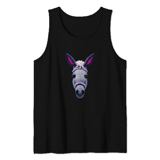 Donkey made of wool design Tank Tops