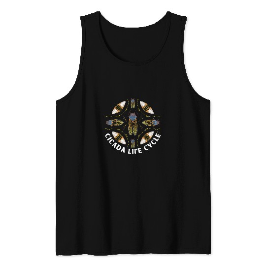 From Egg to Singer Cicada Lifecycle Cicadas Transformation Tank Tops