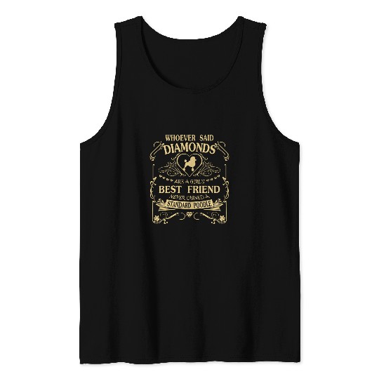 Poodles I love my Standard Poodle than diamond Cute Gift 97 Poodle dog Tank Tops