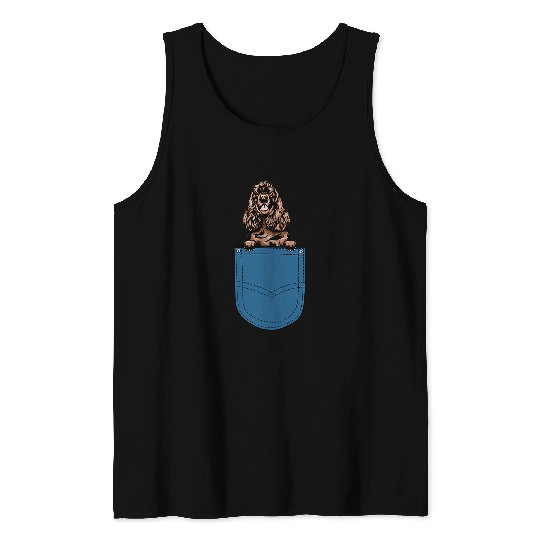 Dog Cocker Spaniel Peeking Cocker Spaniel In A Pocket Tank Tops