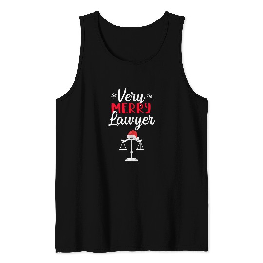 Very Merry Lawyer Christmas Law School Graduate xmass Party Tank Tops