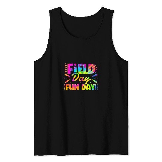 Field Day Fun Day Teacher Student Kids School Event Tie Dye Tank Tops