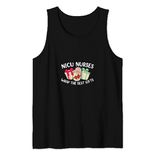 NICU nurses Wrap the Christmas Gifts Novelty Tank Tops