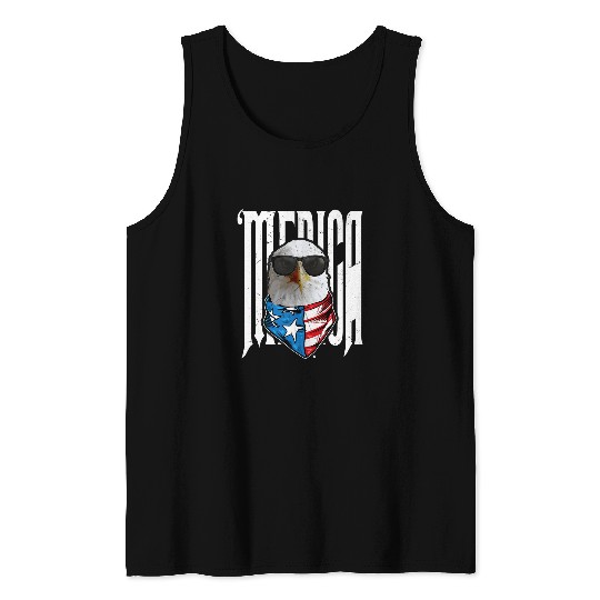 Eagle American Flag Bird Patriotic Design 22 Tank Tops