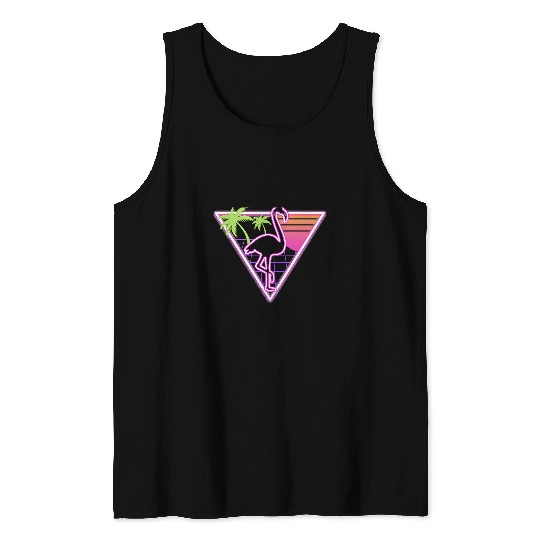 Pink Flamingo Neon pink flamingo vintages Flamingos Tank Tops