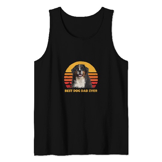 vintages bests Bernese Mountain Dog Dad Ever Puppy Fathers Day 3 Tank Tops