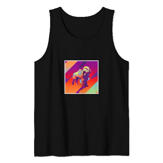 Retro vintages Aesthetic Cavapoo Tank Tops