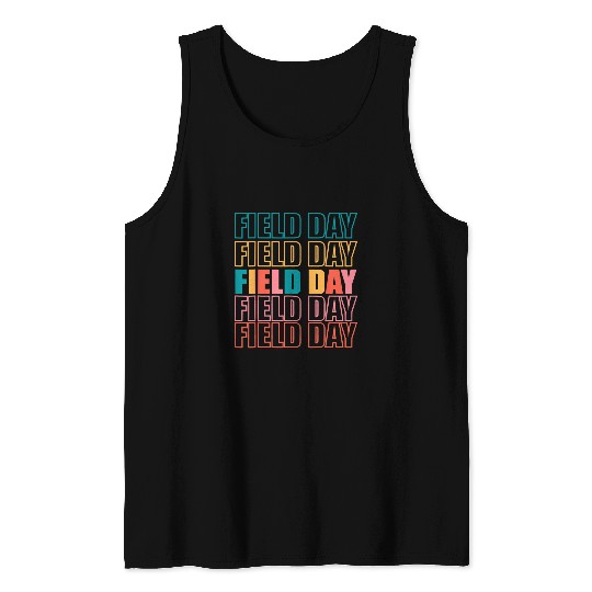 Field Day Vibes Funny  For Teacher Kids Field Day Tank Tops