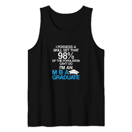 MBA Student Business Degree Graduation 153 Tank Tops