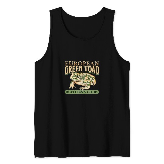 European Green Toad Tank Tops