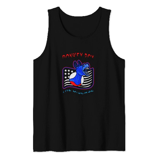Funny Donkey Pox The Disease Destroying America Democratic Tank Tops