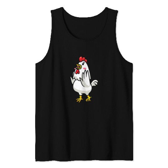Chicken Emoticon Poultry Farmer Men Women Teens Kids 21 Tank Tops