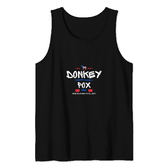 antis Biden American Funny Donkey Pox Patriotic Graphic Tank Tops