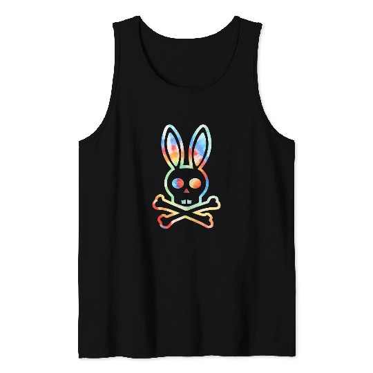 Skeletons Skulls Easter Bunny Ears Skull Rabbit Funny for Men Women Adults Skull Tank Tops