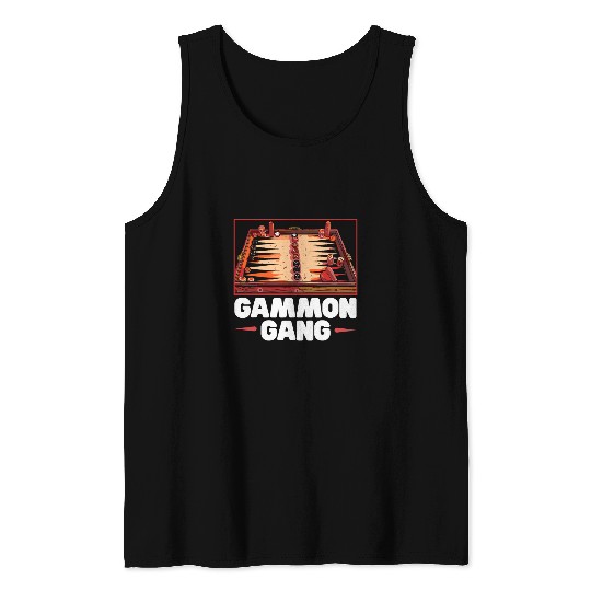 Backgammon Player Strategy Board Game Dice Game Tank Tops