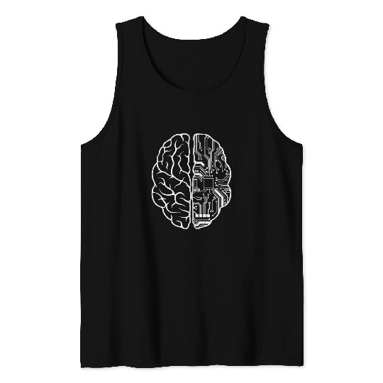 Programmer Coder Brain Funny Computer Coding Geek Novelty Tank Tops