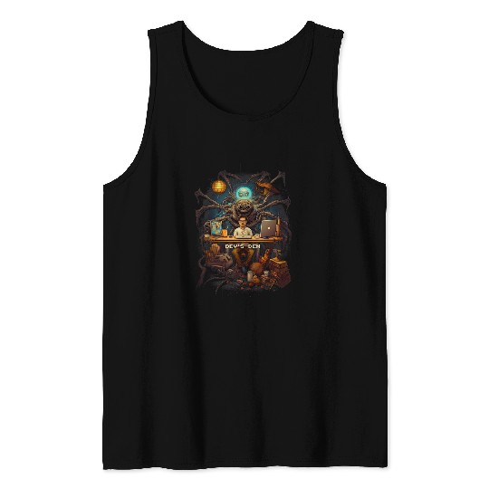 Devs Den Programmers Paradise Master Coding Programmer Tank Tops