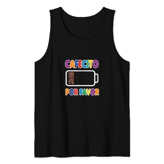 Con Cafecito Por Favor Spanish Teacher Bilingue Maestra Tank Tops
