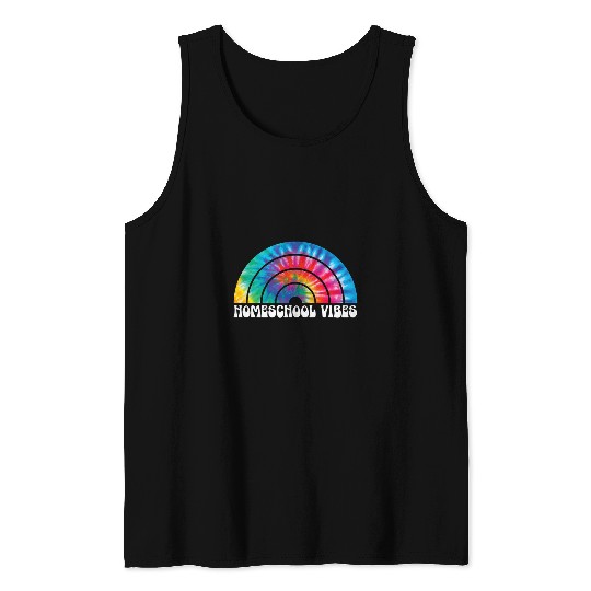 Rainbow Tie Dye for Homeschoolers Homeschool Vibes Tank Tops