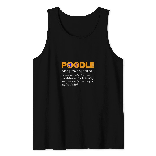 Poodles Womens SGRho Sigma 1922 Poodle Noun Gamma Rho Hand Sign 402 Poodle dog Tank Tops