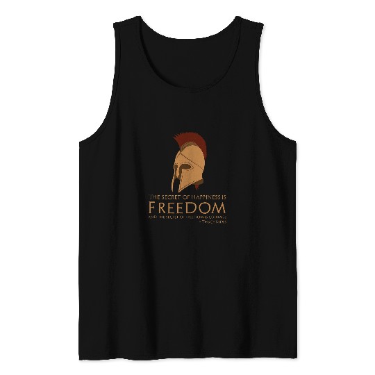 Ancient Greek Thucydides Quote On Freedom Libertarianism Tank Tops