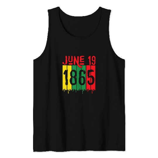African American June 19 1865 Juneteenth Tank Tops