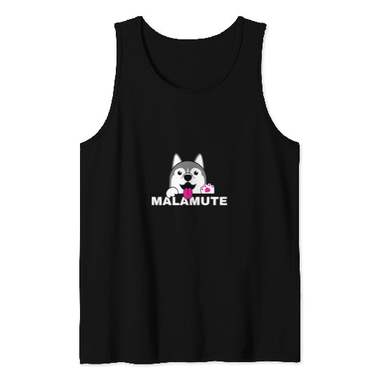 Alaskan Malamute Alaska Malamutes Sled Dog Puppy Puppies Tank Tops