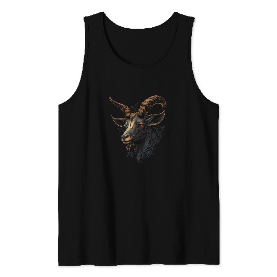 Goats Lover Head Animal Graphic for Men Women Boys Girls Tank Tops