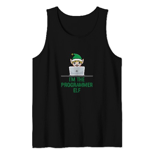 Software Developer Computer Coding Elf Christmas Programmer Tank Tops