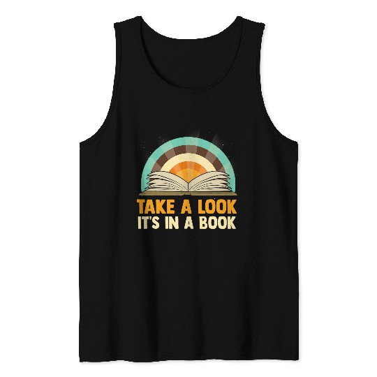 Funny Book Lover Graphic for Librarians and Book Readers 25 Tank Tops