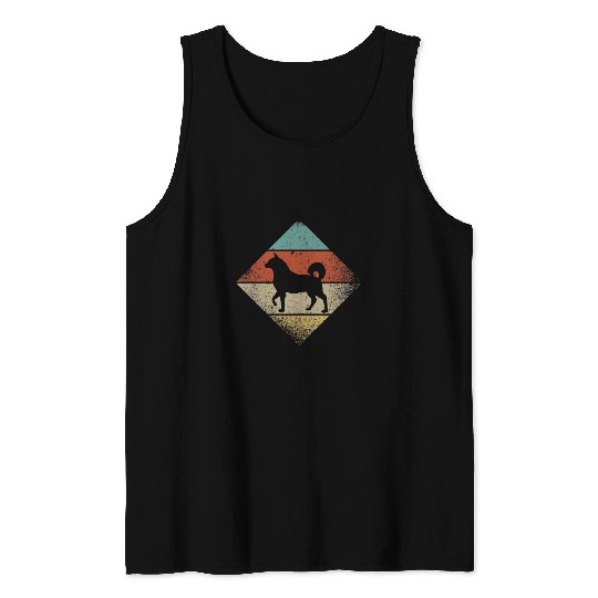 Akita Inu vintages Retro 1970s Dog Breed Tank Tops