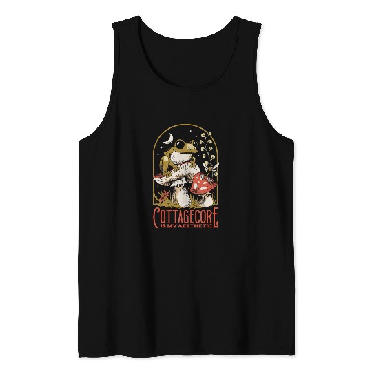 Aesthetic Frog Toad Mushroom Cottagcore Tank Tops