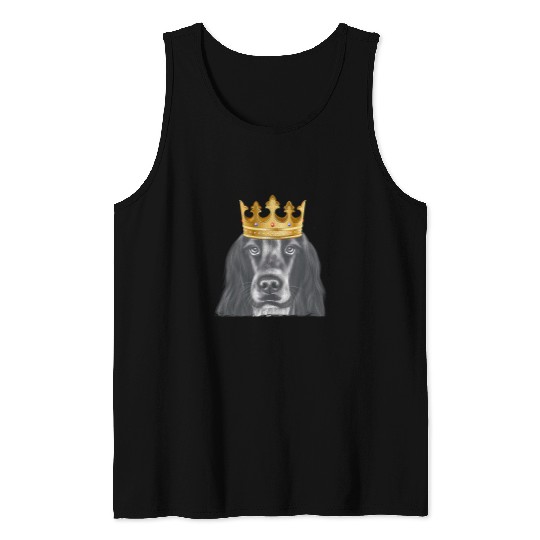 Dog Cocker Spaniel English Cocker Spaniel Dog Wearing A Crown Tank Tops