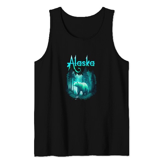 Alaska State Pride Alaska Glaciers with Alaskan White Bear Tank Tops