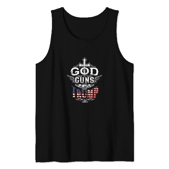 God guns And Trump Republican President Political Novelty Tank Tops