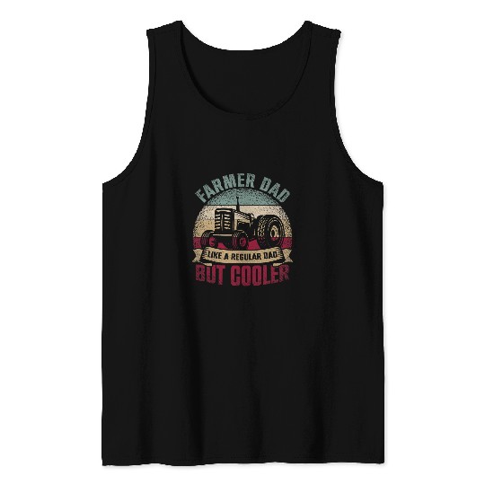 Tractor driving Mens Farmer Papa Farm Tractor Fathers Day Saying Grandad Tank Tops
