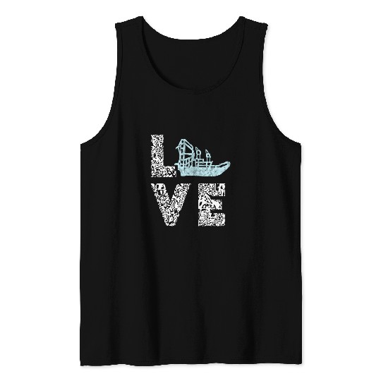 Airboat Love Swamp Propeller Boat Fanboat Airboating Tank Tops