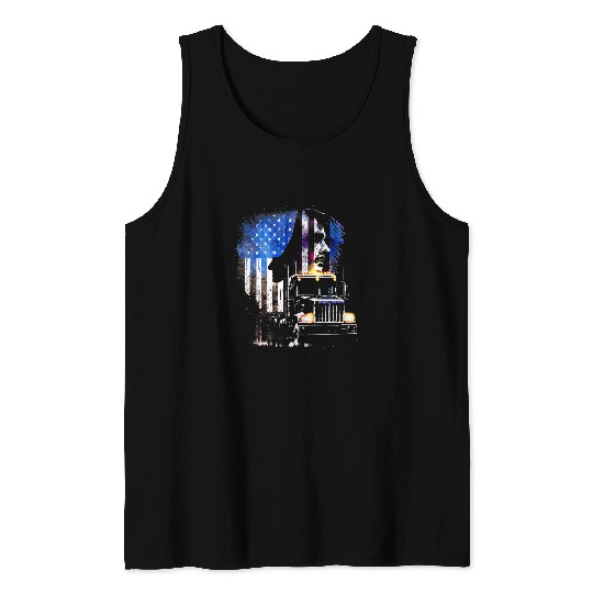 Funny trucker American Big Rigs Diesel Truck Driver 5 Tank Tops