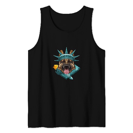 GSD Statue Of Liberty German Shepherd 4th Of July USA America German Shepherd Dog Dog Tank Tops