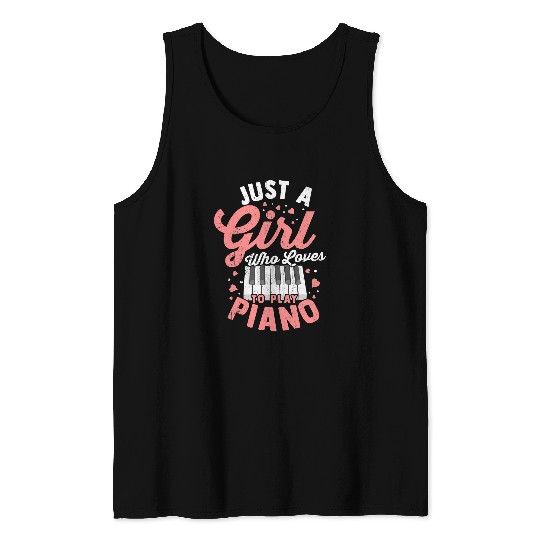 Funny Piano Music gift for musicians musical instrument orchestra Tank Tops