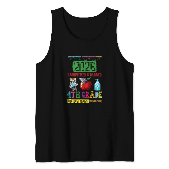 Future Class Of 2026 4th Grade Funny Student Graduation Tank Tops