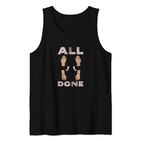 All Done Speech Language Pathologist Speech Therapist Grunge Tank Tops