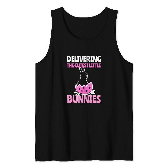 Easter Pregnancy Delivering Cutest Bunnies nurses Labor Day 2 Tank Tops