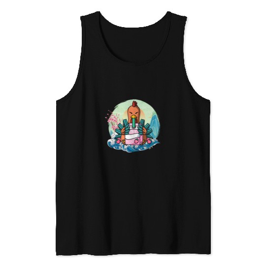 Chicken Lover Strawberry Milk Year of the Rooster Chinese New Year Tank Tops