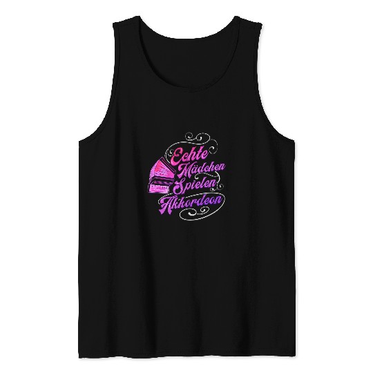 Funny Accordion Womens Accordion Girls Orchestra Concertina Gift Tank Tops