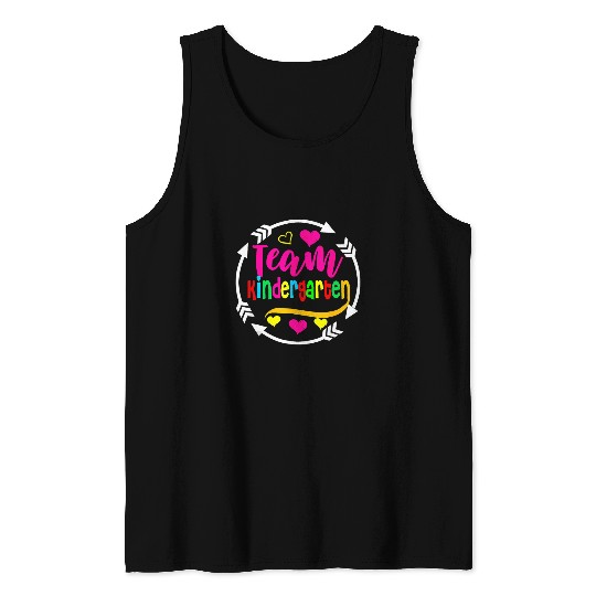 Funny Team Kindergarten Teacher Back To School First Day Of Tank Tops